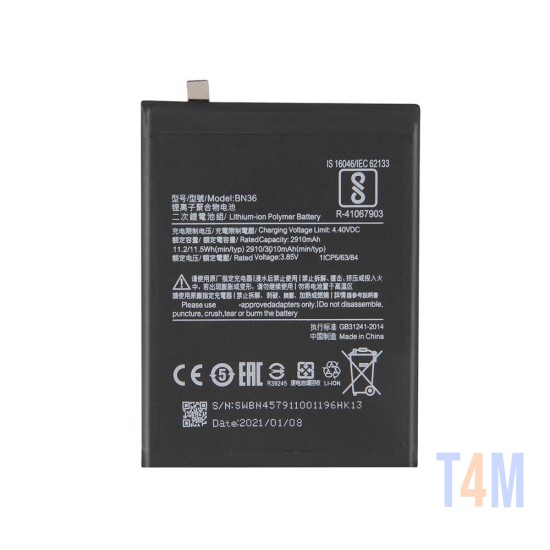 Battery BN36 for Xiaomi Mi A2 2910mAh